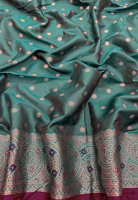 Purple Art silk blend saree with blouse 3