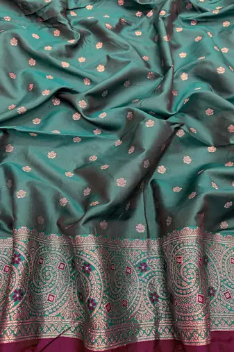 Purple Art silk blend saree with blouse