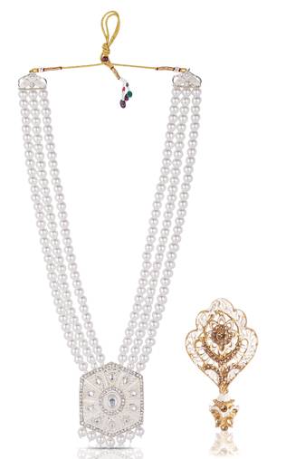 Elegant groom mala-brooch for wedding sherwani