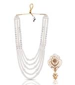 Premium Beaded Groom Mala with Elegant Brooch