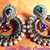 Purple Green Pearl Polki Earrings