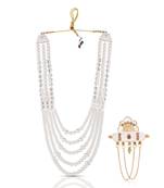 Premium Beaded Groom Mala with Elegant Brooch