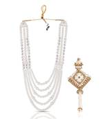 Premium Beaded Groom Mala with Elegant Brooch