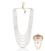 Premium Beaded Groom Mala with Elegant Brooch