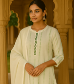 Tie & dye soft cotton kurti with chiffon dupatta