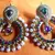Purple Green Pearl Polki Earrings
