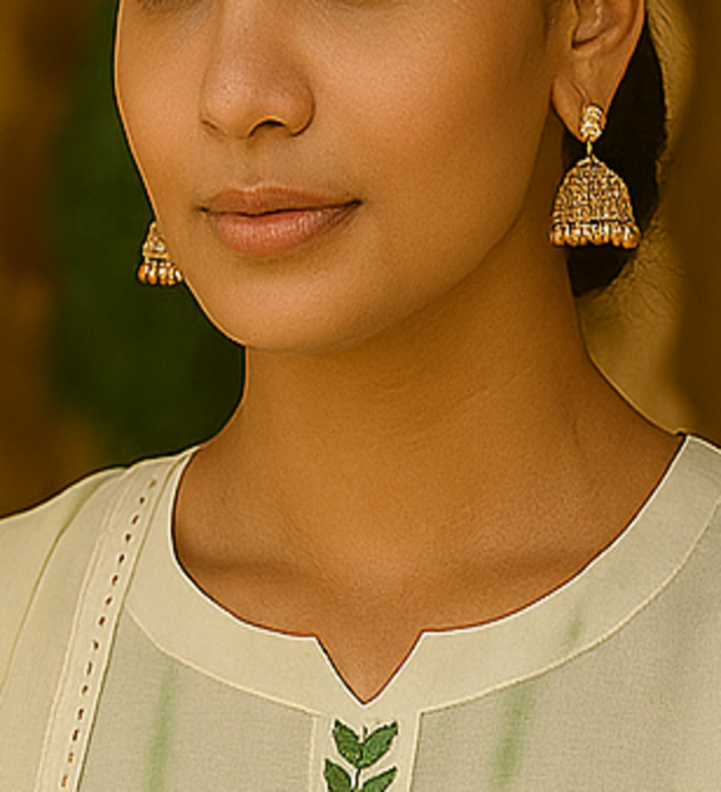 Tie & dye soft cotton kurti with chiffon dupatta