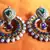 Purple Green Pearl Polki Earrings