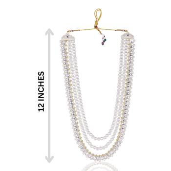Layered moti necklace With Antique Brooch 4