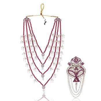 Elegant groom mala-brooch for wedding sherwani 1