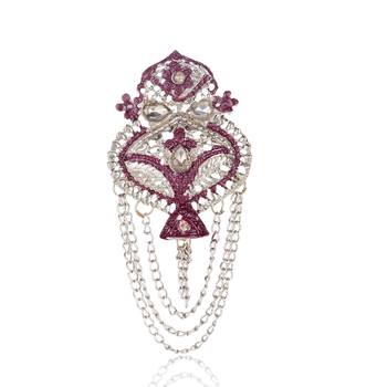 Elegant groom mala-brooch for wedding sherwani 2
