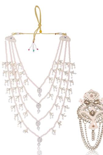 Elegant groom mala-brooch for wedding sherwani