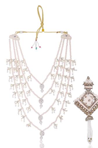 Elegant groom mala-brooch for wedding sherwani