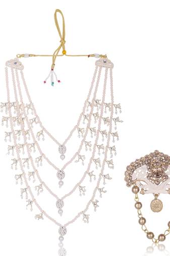 Elegant groom mala-brooch for wedding sherwani