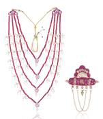Men Kundan-Studded Pearl Groom Dulha Moti Mala Necklace With Designer Brooch