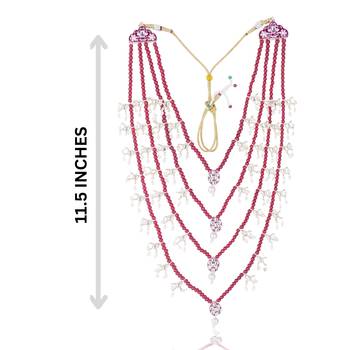 Men Kundan-Studded Pearl Groom Dulha Moti Mala Necklace With Designer Brooch 4