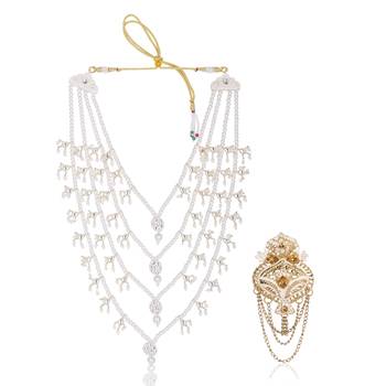 Elegant groom mala-brooch for wedding sherwani 1