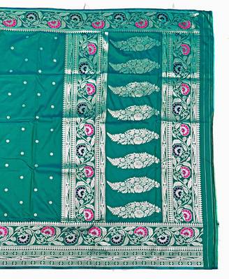 Rama Art silk blend saree with blouse 2