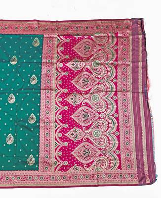 Rama Art silk blend saree with blouse 2