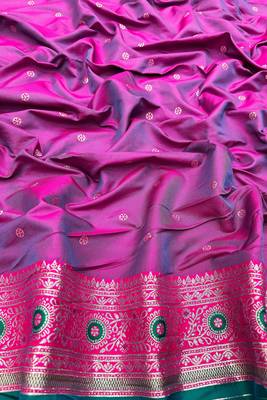 Rama Art silk blend saree with blouse 3