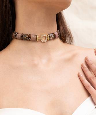 gold plated choker necklace 1