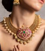  gold plated kundan necklace set