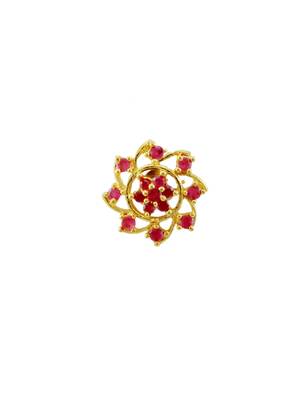 Ruby Red CZ AD American Diamond Stud Earrings Jewellery for Women - Orniza 4