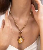 yellow gold plated necklace