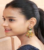 Statement multistone dangle earrings
