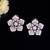 Statement floral stud earrings with pave detailing