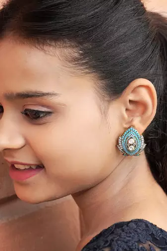 Exquisite lotus-inspired stud earrings