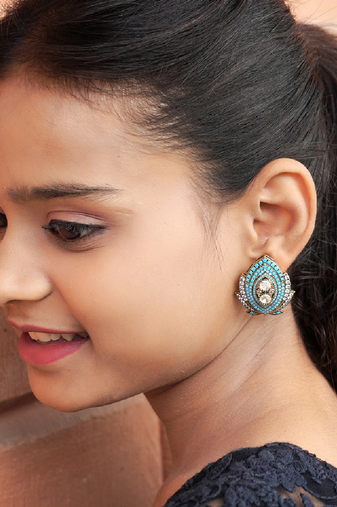 Exquisite lotus-inspired stud earrings