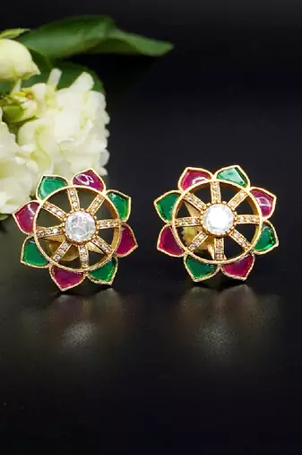 Radiant petal stud earrings