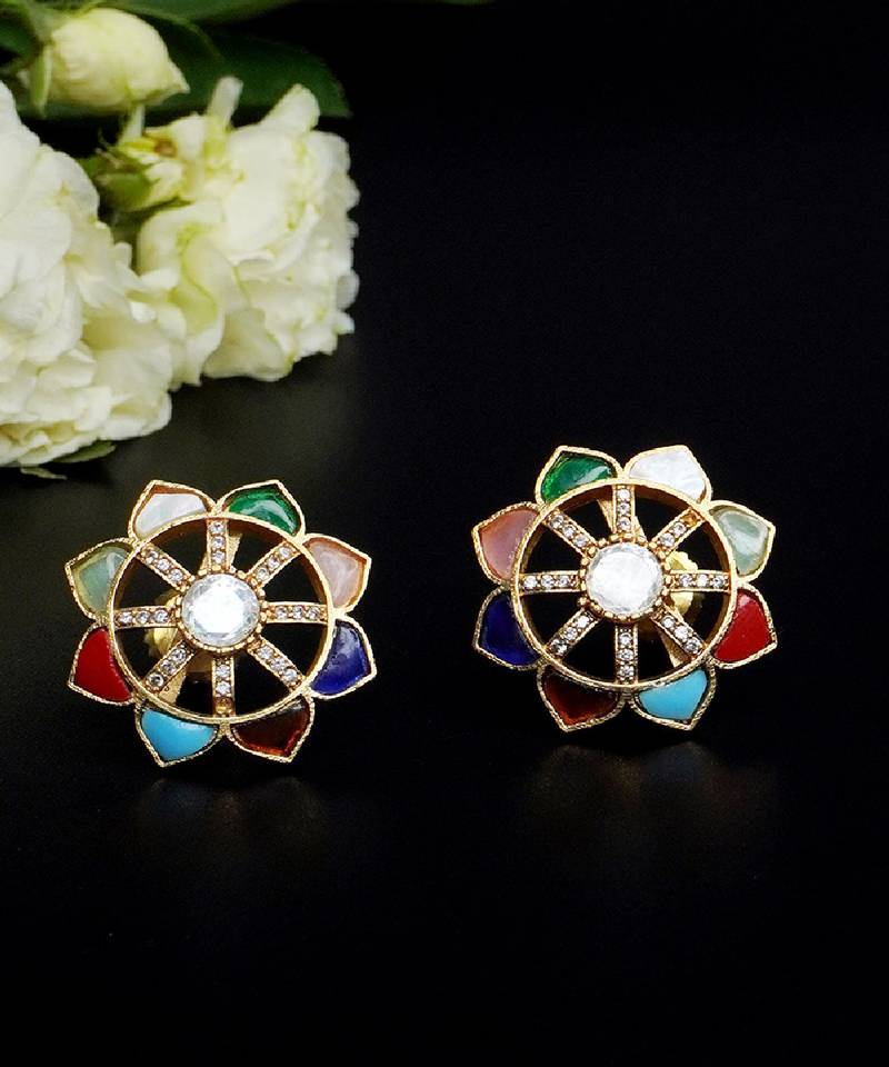 Radiant petal stud earrings
