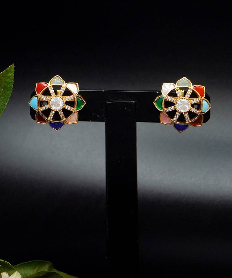 Radiant petal stud earrings