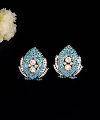Exquisite lotus-inspired stud earrings 2