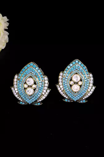 Exquisite lotus-inspired stud earrings