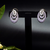 Elegant oval floral studded earrings