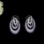 Elegant oval floral studded earrings