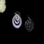 Elegant oval floral studded earrings