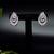 Elegant oval floral studded earrings