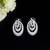 Elegant oval floral studded earrings