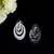 Elegant oval floral studded earrings