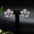 Statement floral stud earrings with pave detailing