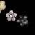 Statement floral stud earrings with pave detailing