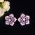Statement floral stud earrings with pave detailing