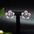 Statement floral stud earrings with pave detailing