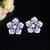 Statement floral stud earrings with pave detailing