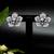 Statement floral stud earrings with pave detailing