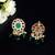 Elegant drop earrings with intricate stone and pearl detailing
